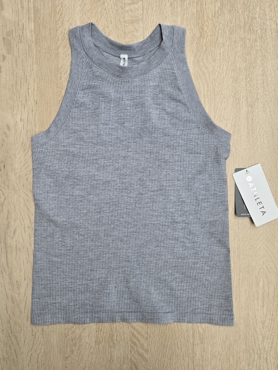 Athleta Tops - Athleta Renew Racerback Tank Heather Gray Ribbed M